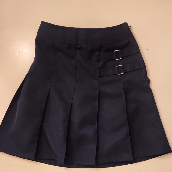 French Toast Navy Uniform Skirt With Shorts Underneath Size 8 Adjustable Waist - Picture 1 of 5